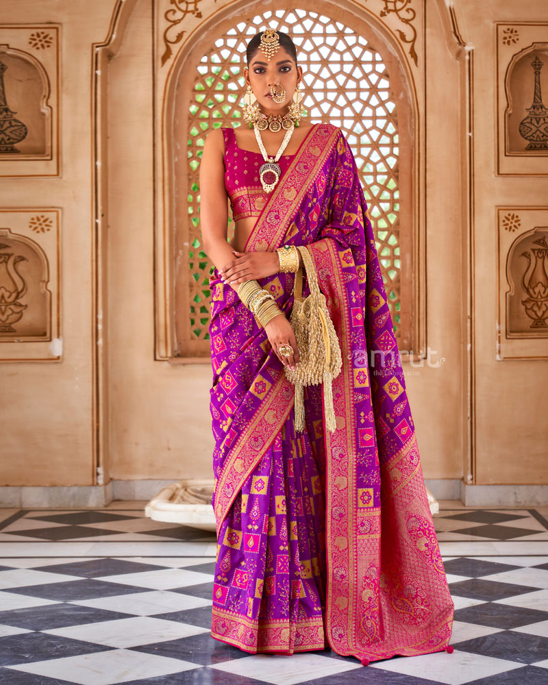 Magenta bridal saree hotsell