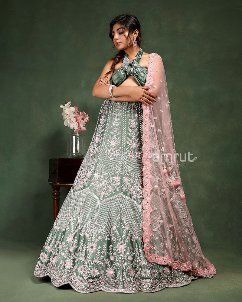 Unstitched shop bridal lehenga