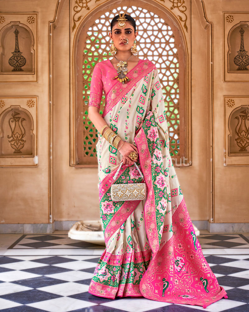 Contrast colour wedding sarees best sale