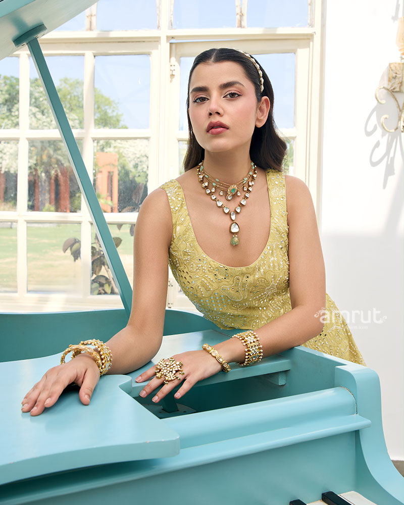Light Yellow Kurti and Sharara Set 02