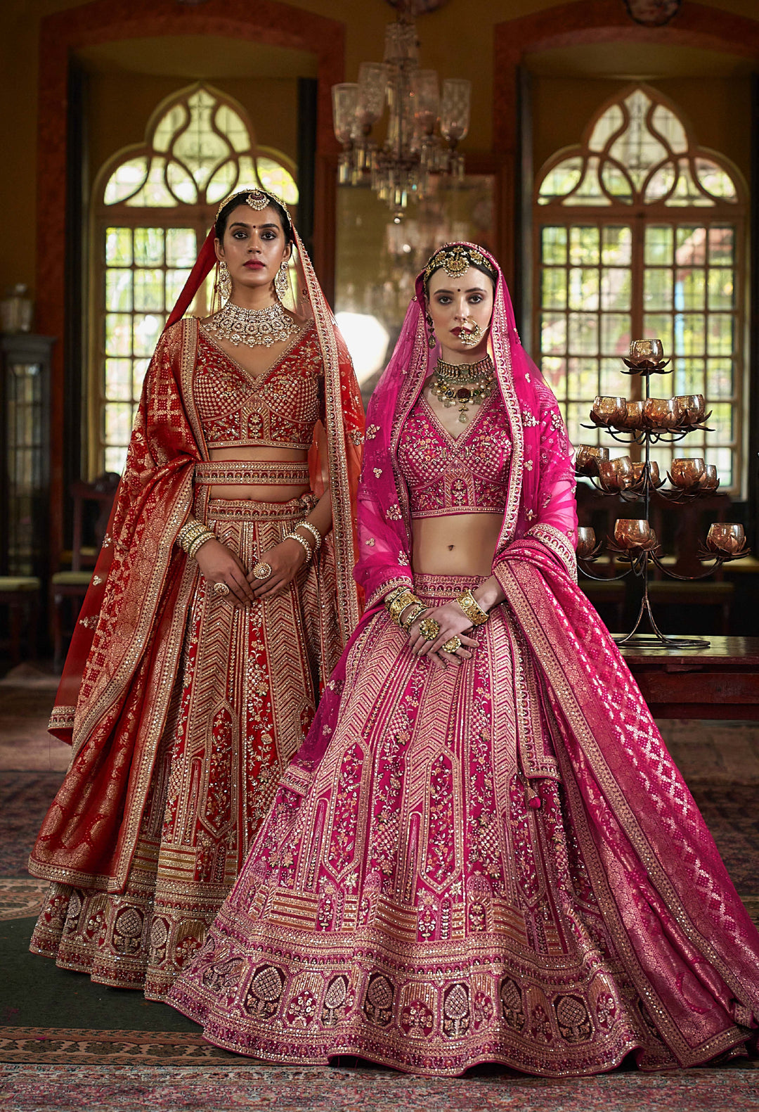 Regal Fuchsia Pink Bridal Lehenga with Intricate Zardozi & Resham Embroidery