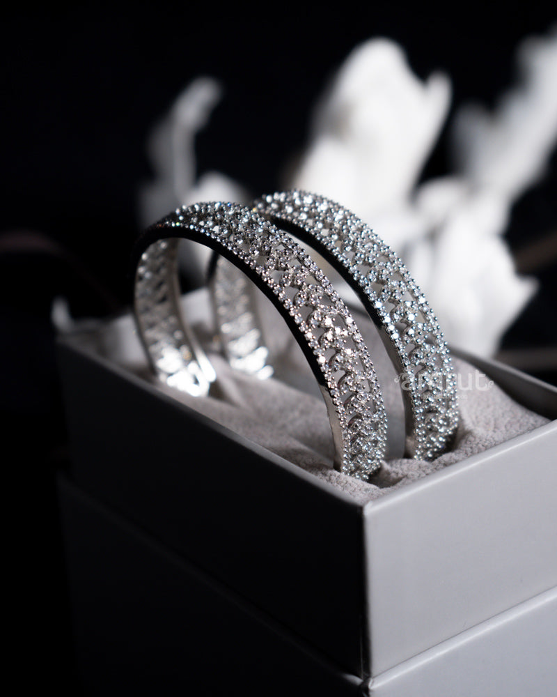 925 Sterling Silver American Diamond Bangles