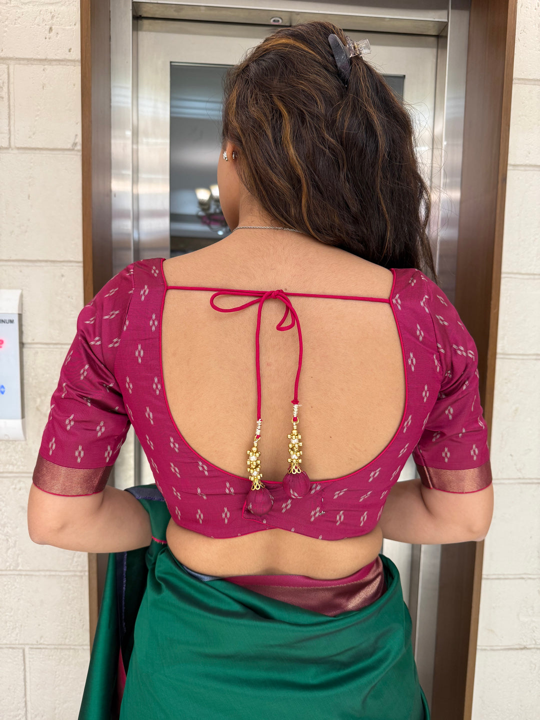 Elegant Patola Silk Saree with Unstitched Blouse and Exquisite Weaving