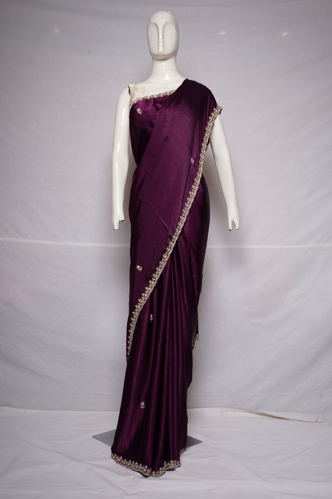 Red Handwork Saree with Designer Handwork Blouse
