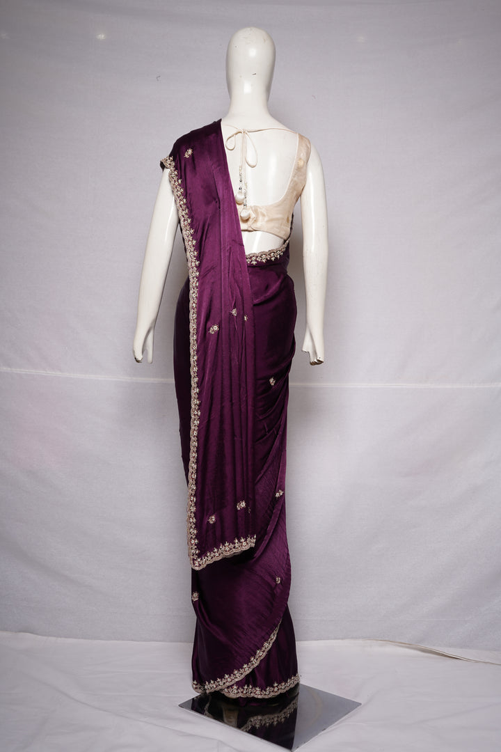 Red Handwork Saree with Designer Handwork Blouse
