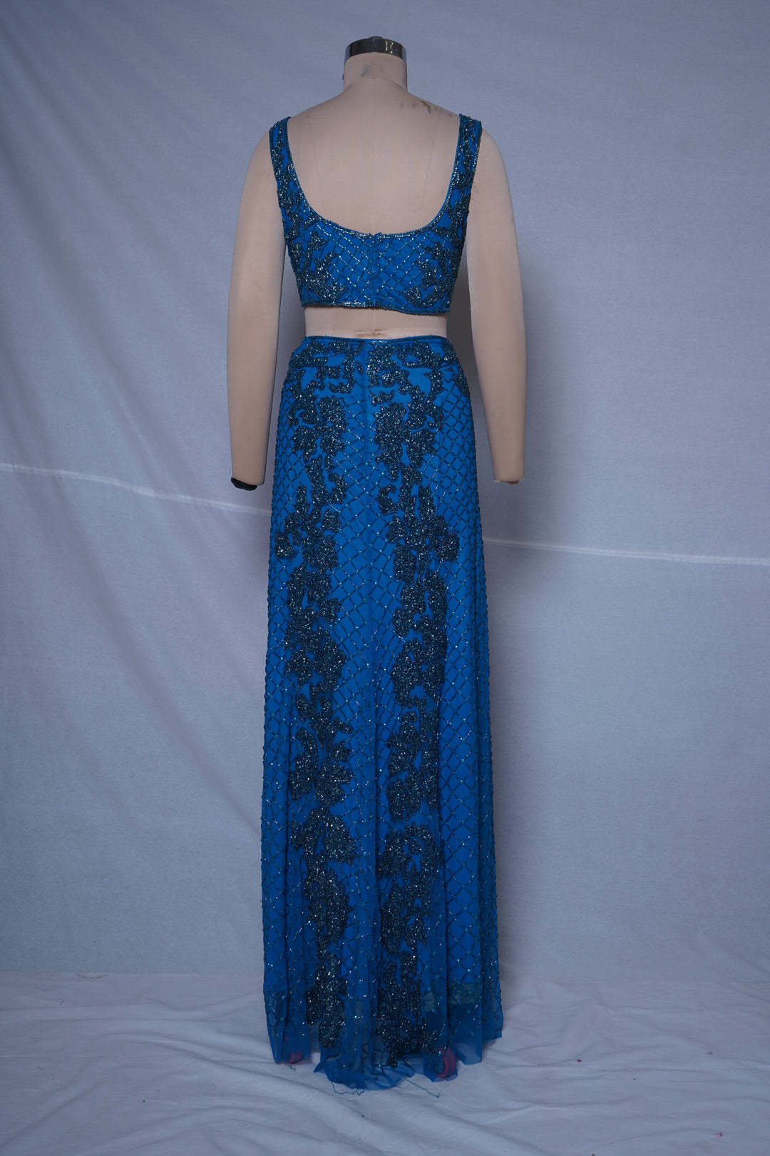 Royal Blue Embellished Designer Lehenga Set