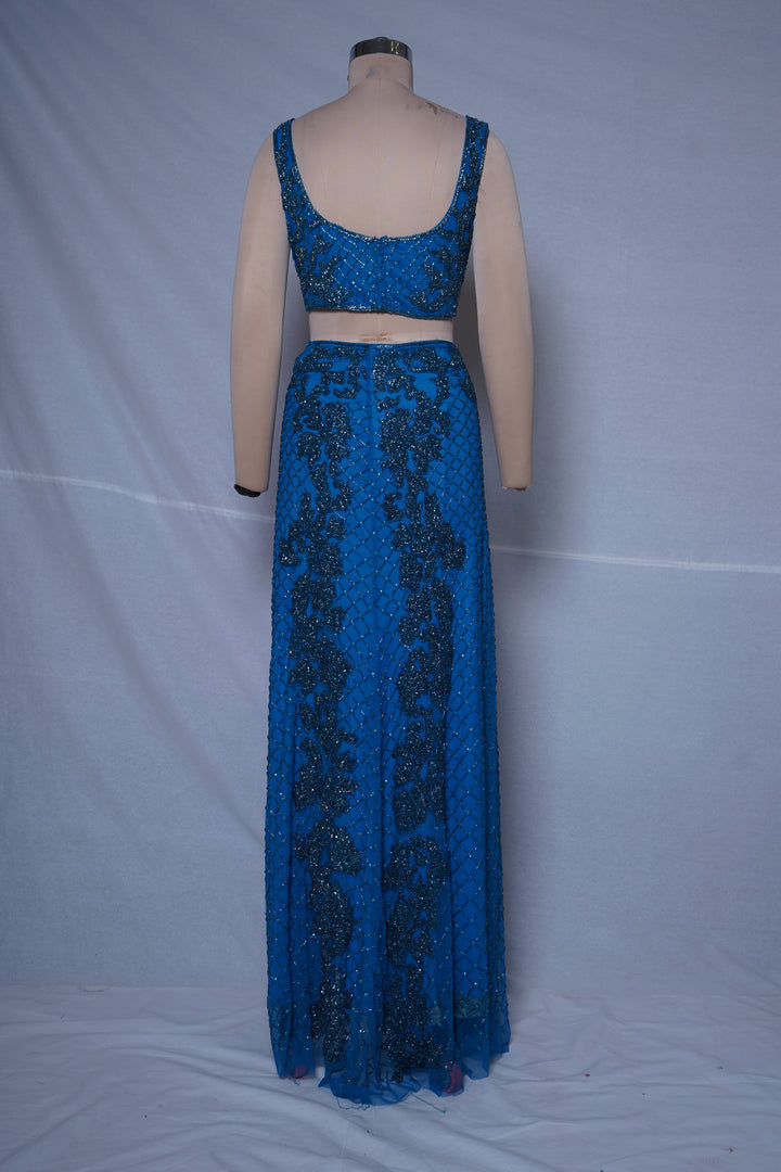 Royal Blue Embellished Designer Lehenga Set