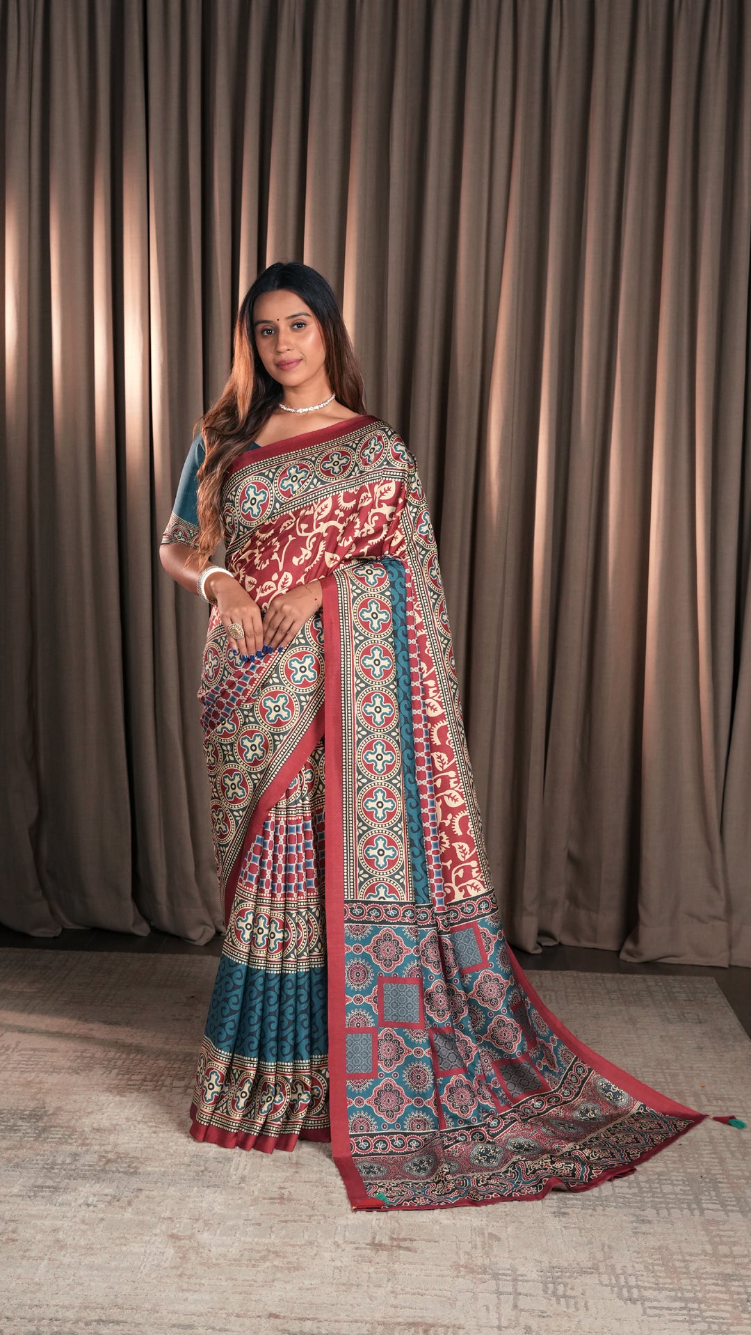 Mantraa Premium Printed Silk Saree Collection
