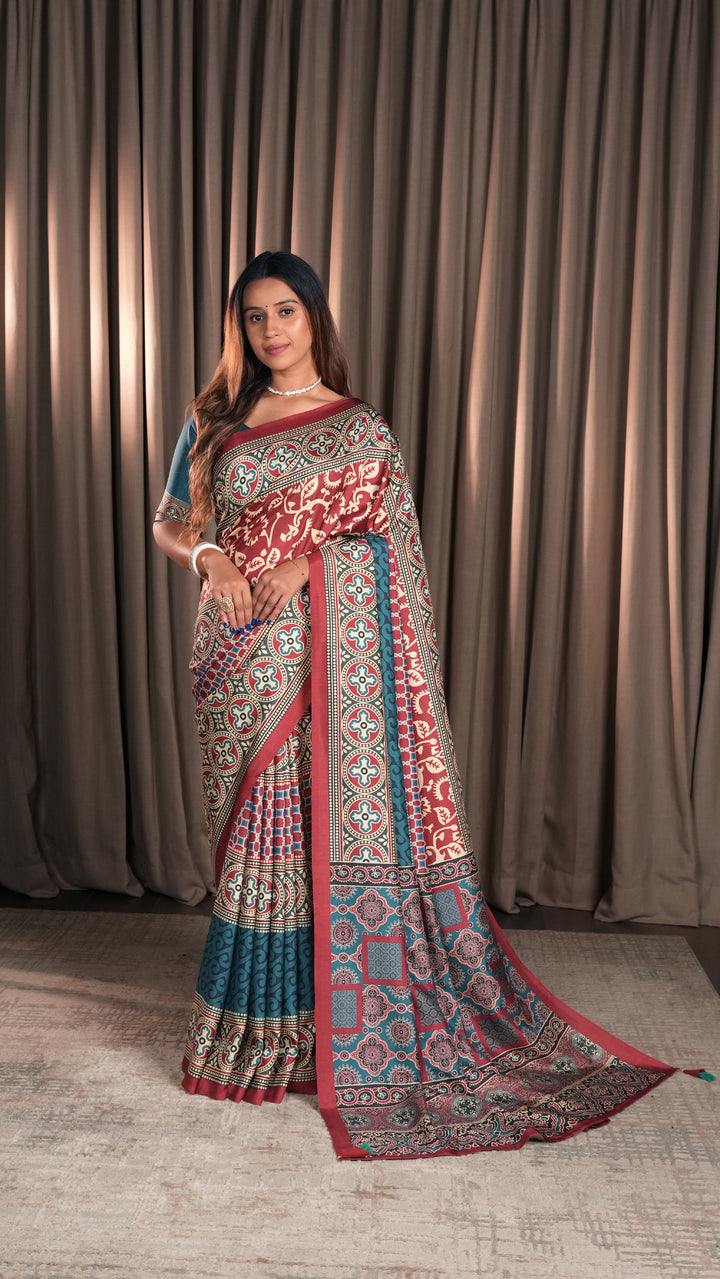 Mantraa Premium Printed Silk Saree Collection