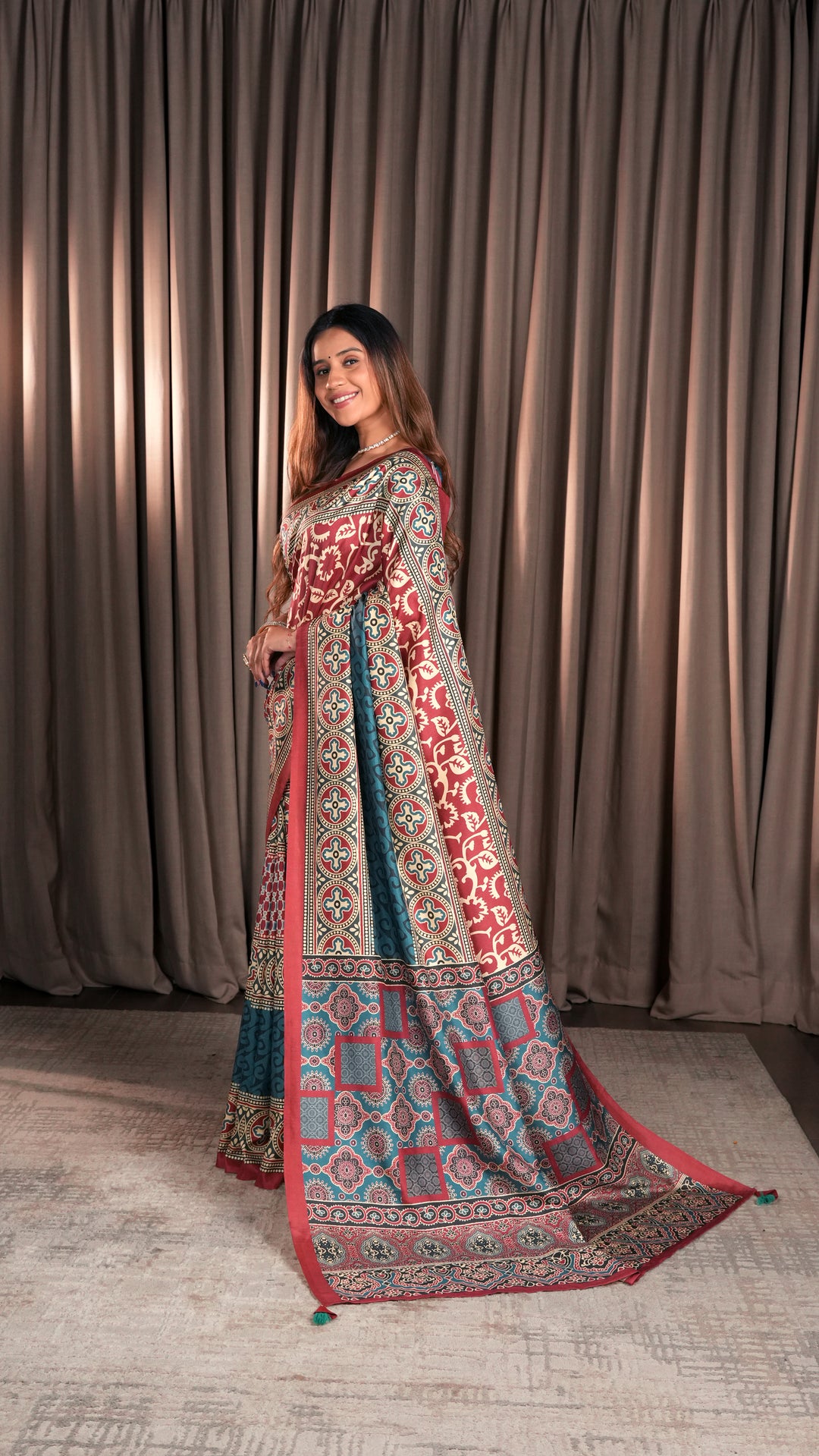 Mantraa Premium Printed Silk Saree Collection
