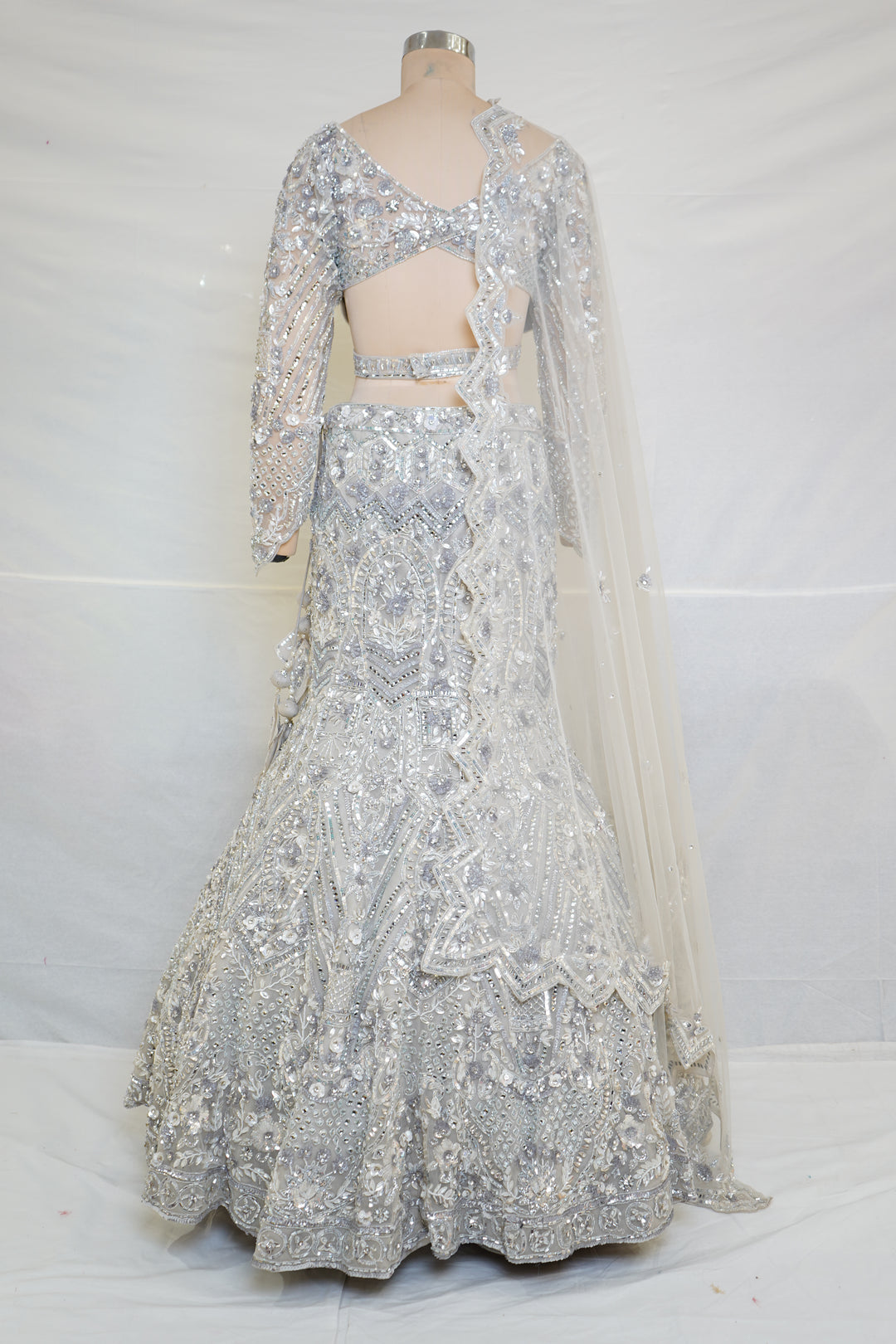 Ivory White Heavy Embroidered Designer Lehenga Set