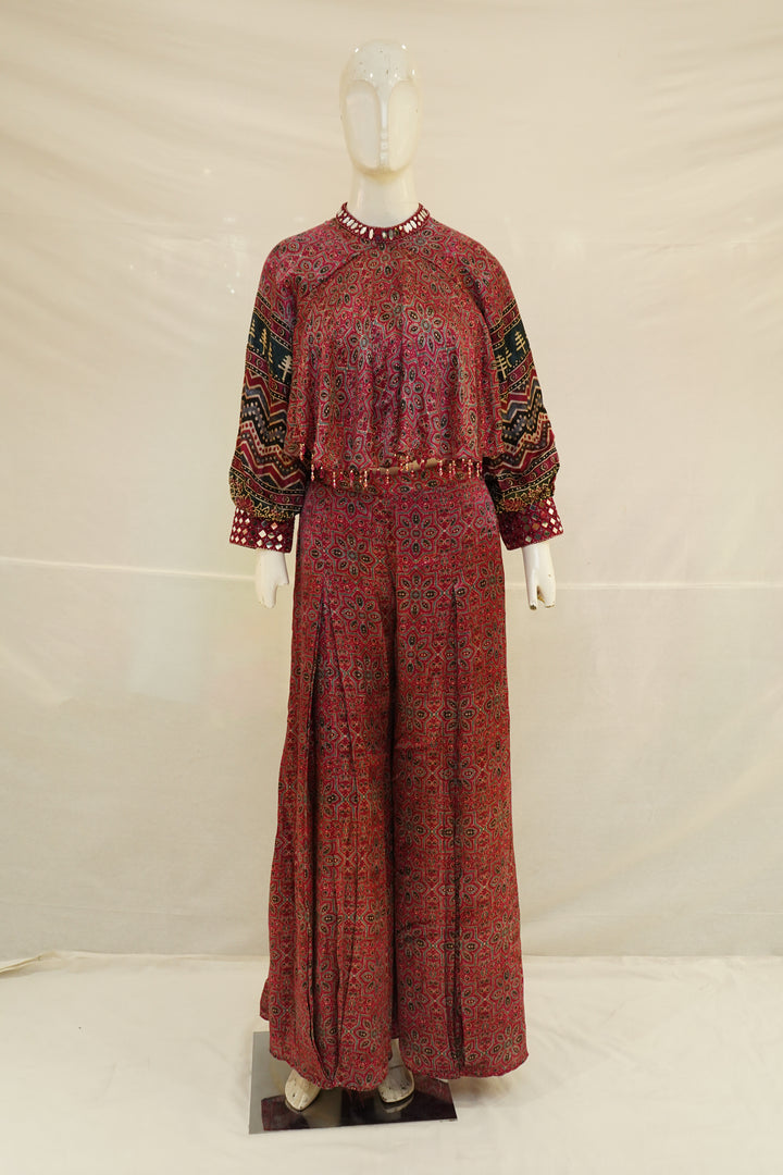 Rust Red Heritage Printed Co-Ord Palazzo Set