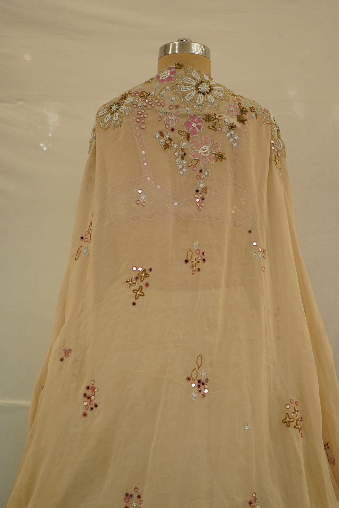 Blush Ivory Floral Embroidered Designer Lehenga Set