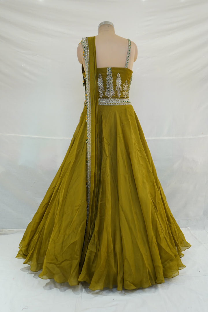 Mustard Gold Embellished Designer Lehenga Set
