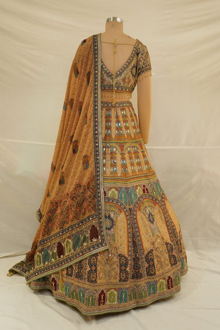 Heritage Palace Art Embroidered Designer Lehenga Set