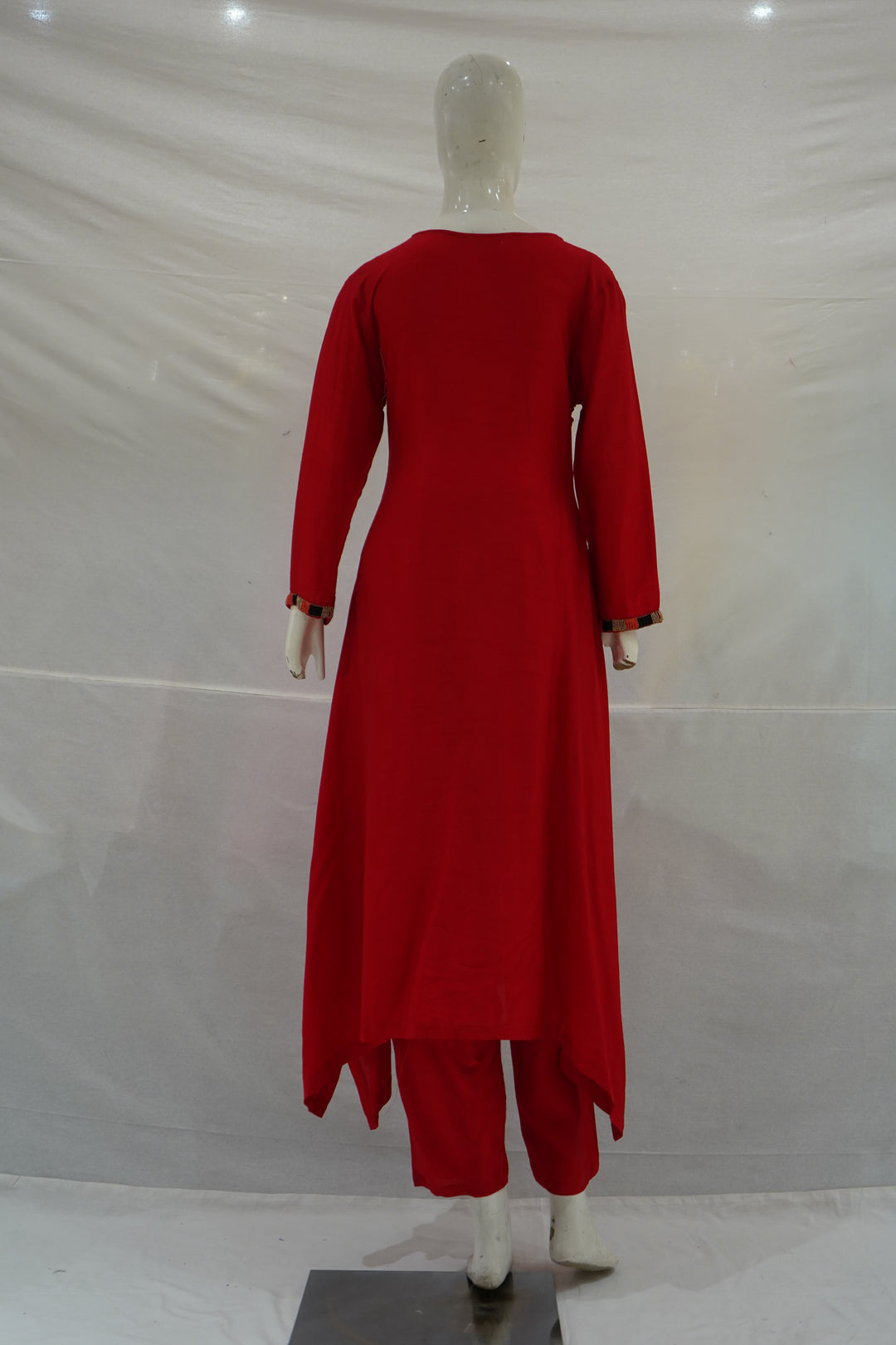 Red Handwork Kurta Pant Set