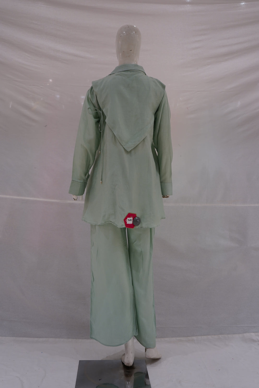 Mint Green Embellished Collar Co-ord Set