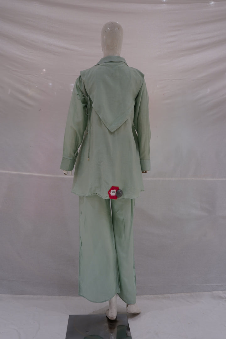 Mint Green Embellished Collar Co-ord Set