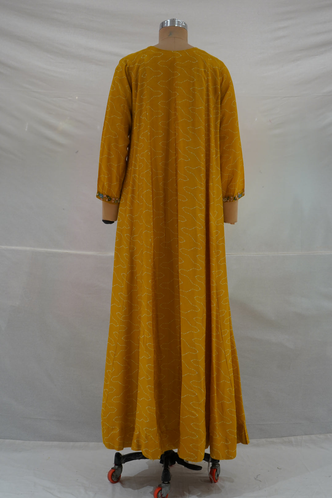 Mustard Yellow Embroidered Anarkali Gown
