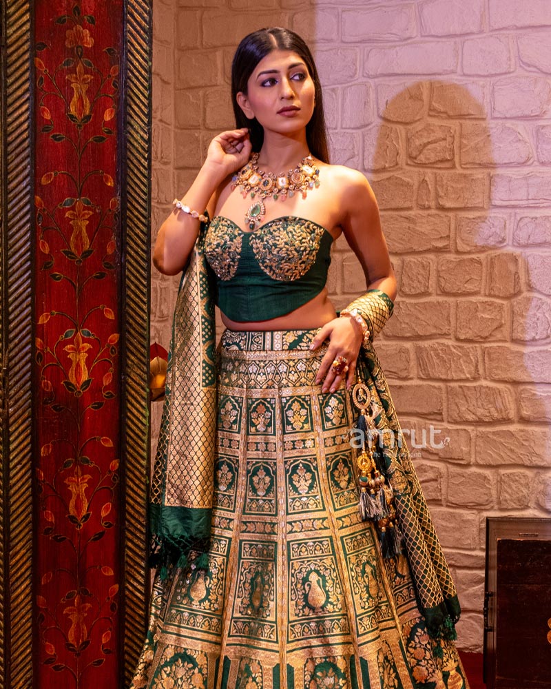 Buy Pink Net Embroidery Sequins Meadow Off Shoulder Blouse Lehenga Set For  Women by Rina Dhaka Online at Aza Fashions.