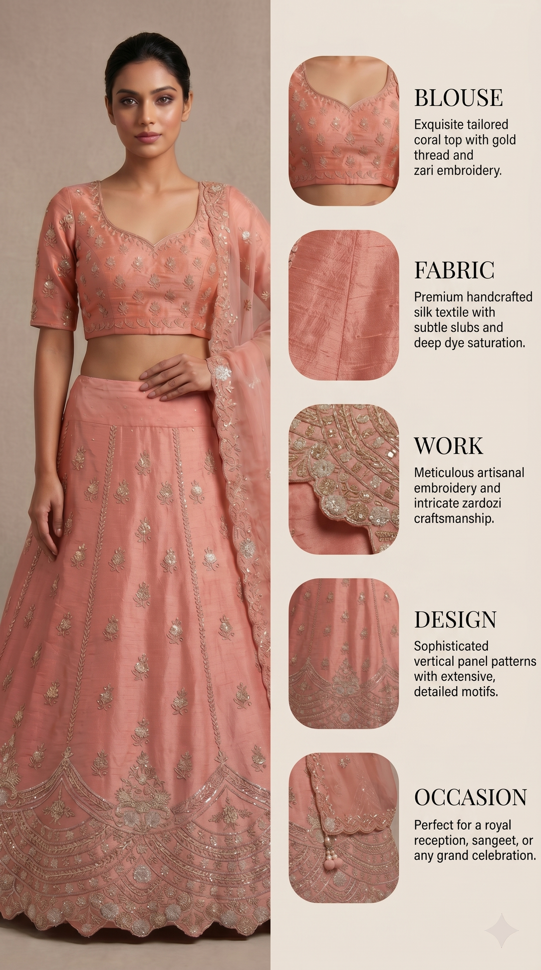 Blush Pink Embroidered Designer Lehenga Set with Organza Dupatta