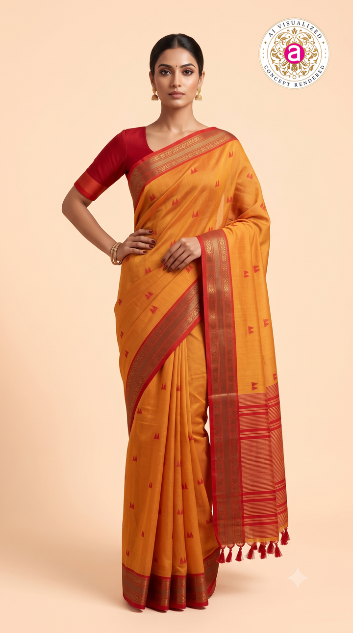 Aarika Premium Soft Silk Saree with Elegant Zari Border & Tassel Pallu