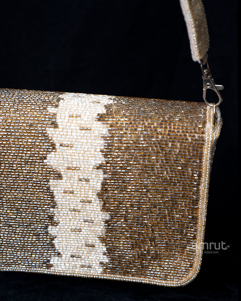 Golden Cut Dana Embellished Bag with Wide Shoulder Straps 02