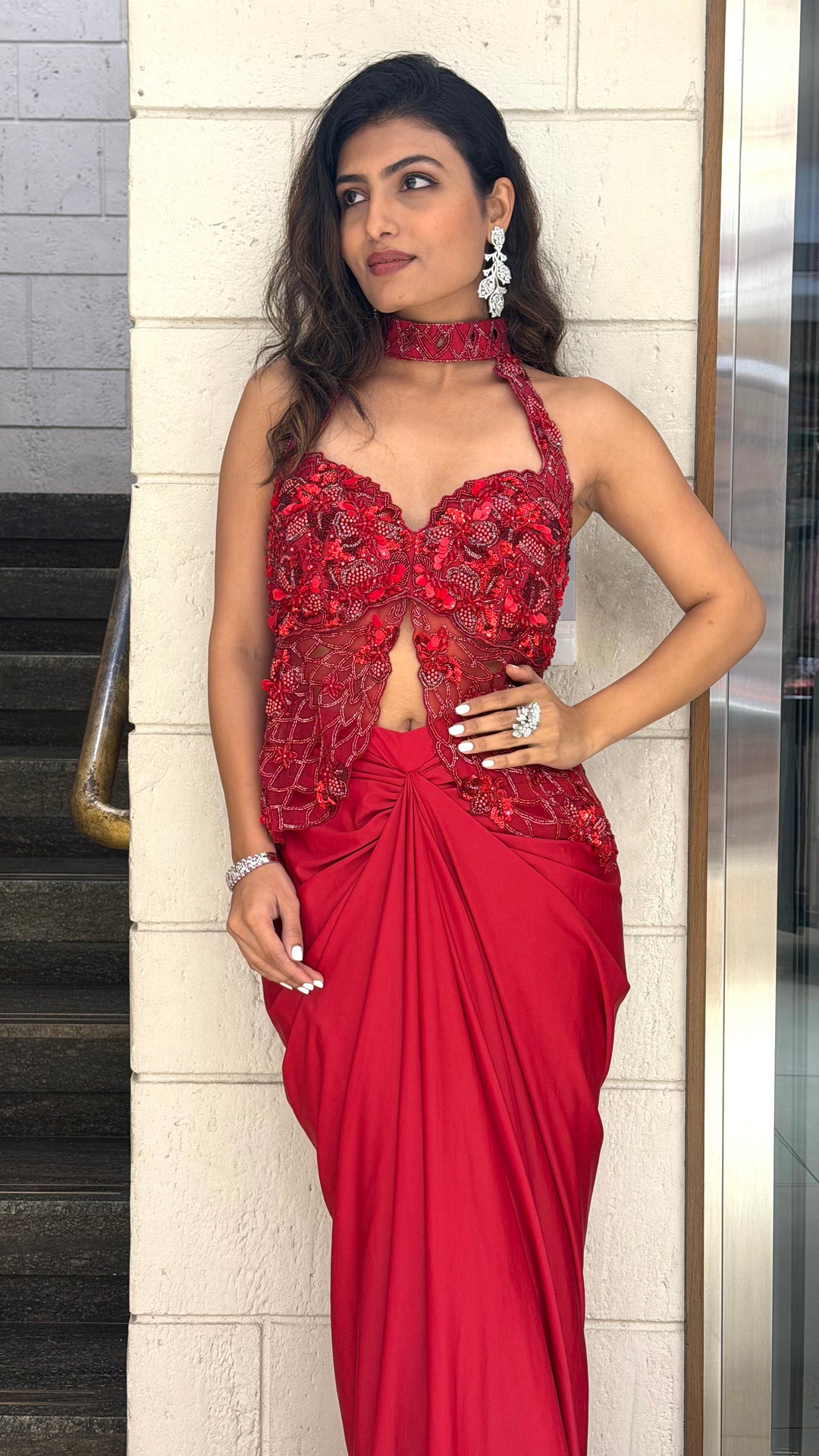 Red Designer Indo-Western