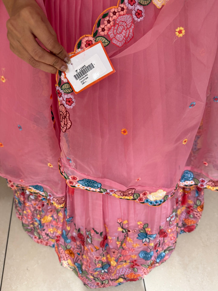 Floral Bliss Embroidered Lehenga Set – Spring Bloom Collection