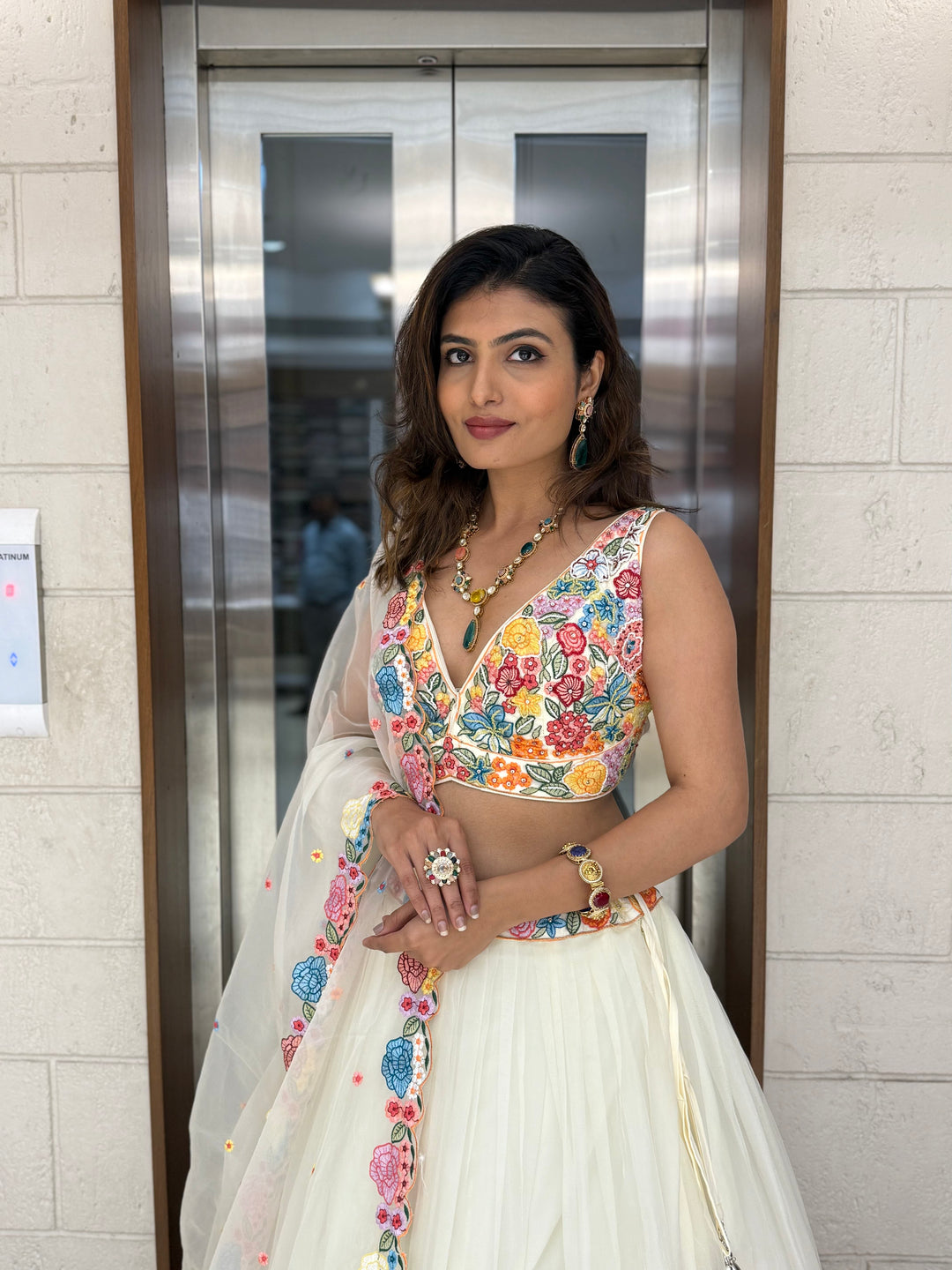 Floral Bliss Embroidered Lehenga Set – Spring Bloom Collection