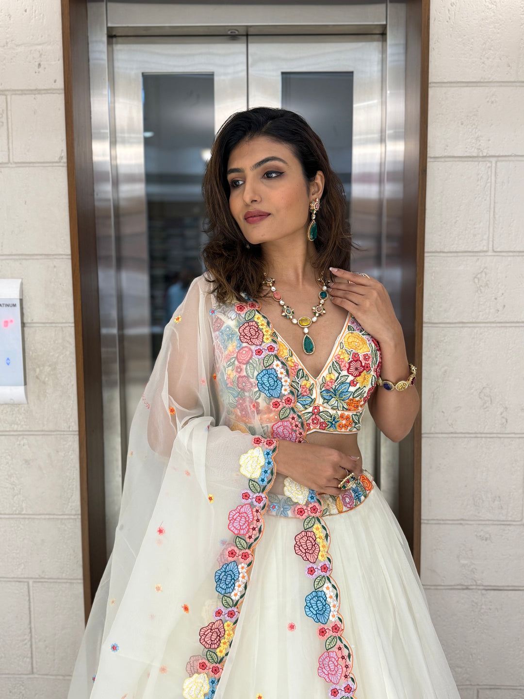 Floral Bliss Embroidered Lehenga Set – Spring Bloom Collection