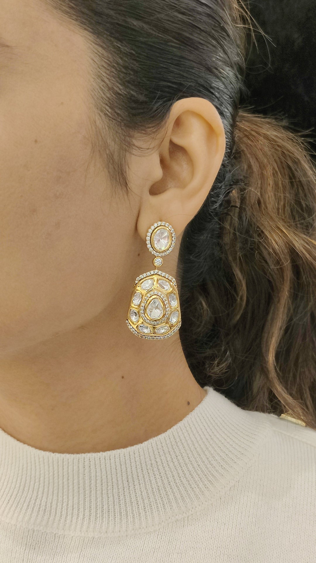 Premium Gold-Plated Kundan Necklace Set with Matching Earrings