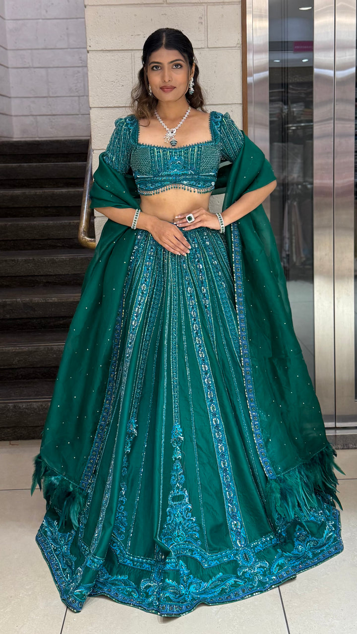 Heavily Embroidered Designer Lehenga Choli with Dupatta