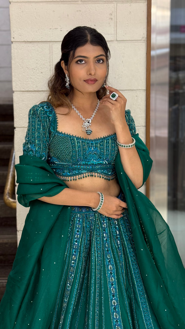 Heavily Embroidered Designer Lehenga Choli with Dupatta