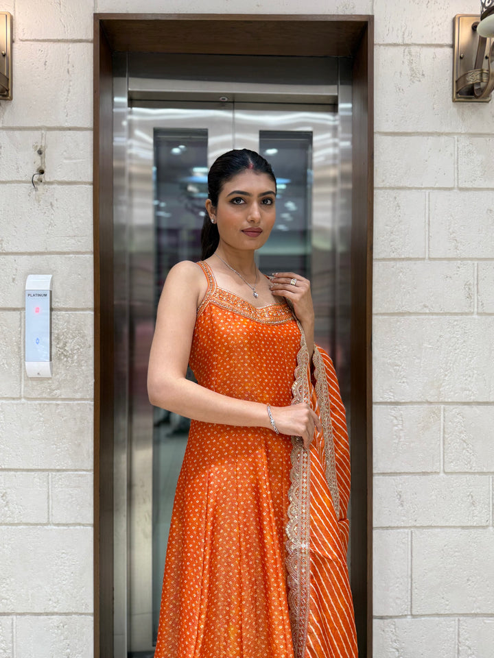 Designer Anarkali Palazzo Set with Embroidered Dupatta
