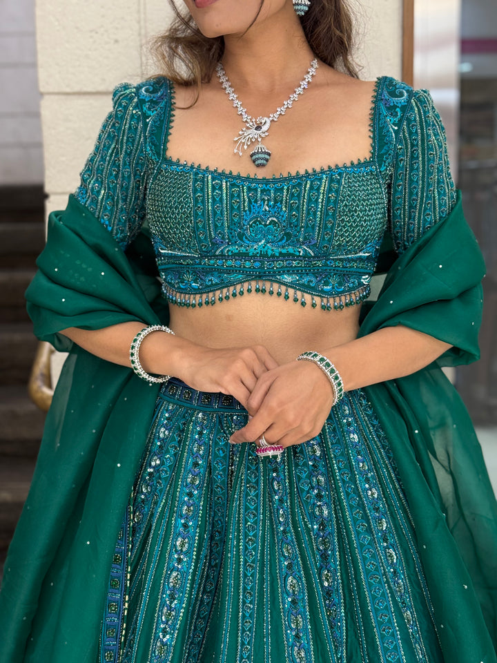 Heavily Embroidered Designer Lehenga Choli with Dupatta