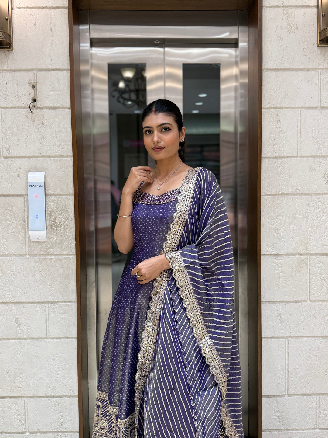 Designer Anarkali Palazzo Set with Embroidered Dupatta