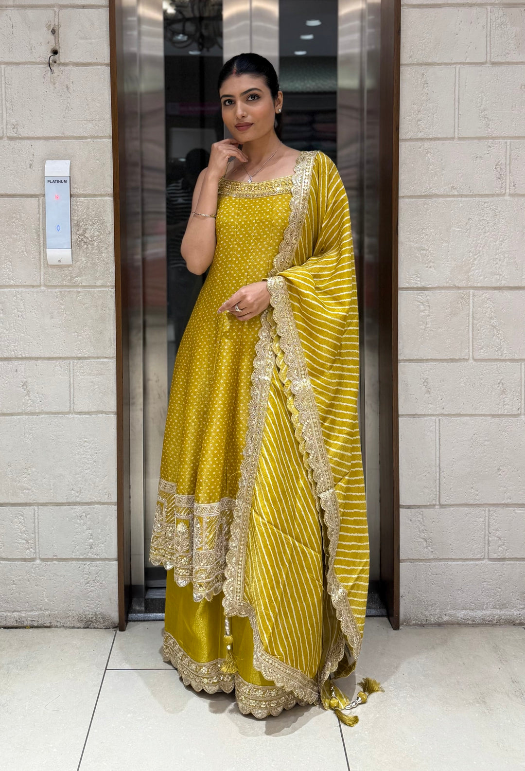 Designer Anarkali Palazzo Set with Embroidered Dupatta