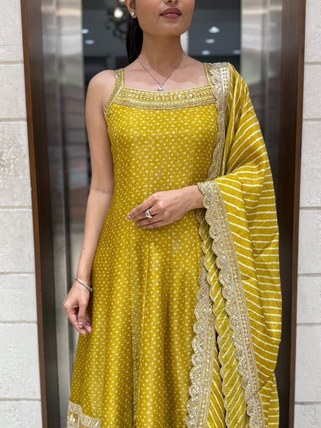 Designer Anarkali Palazzo Set with Embroidered Dupatta