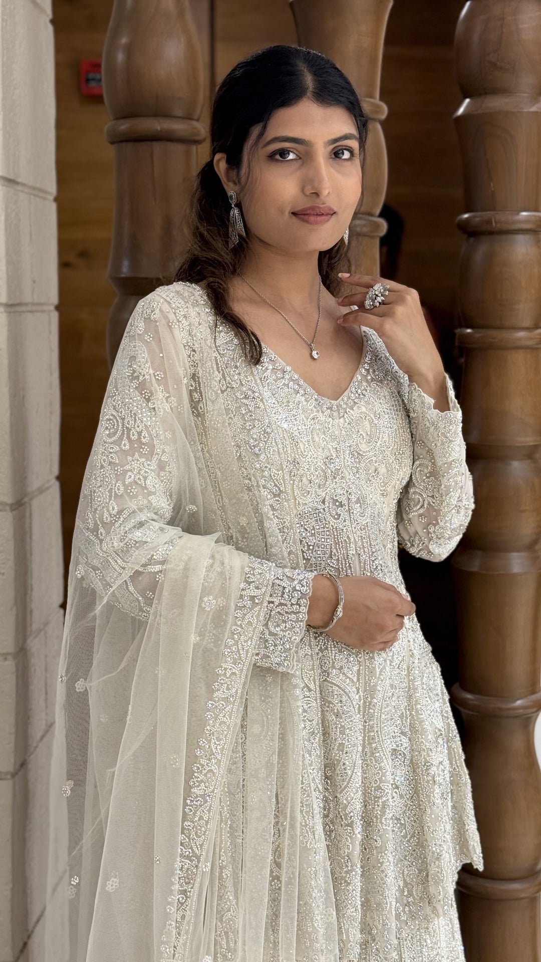 Heavily Embroidered Designer Sharara Suit Set with Dupatta