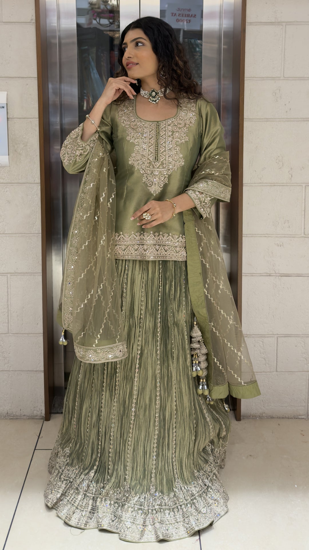 Designer Embroidered Sharara Set with Organza Dupatta Premium Wedding & Festive Wear
