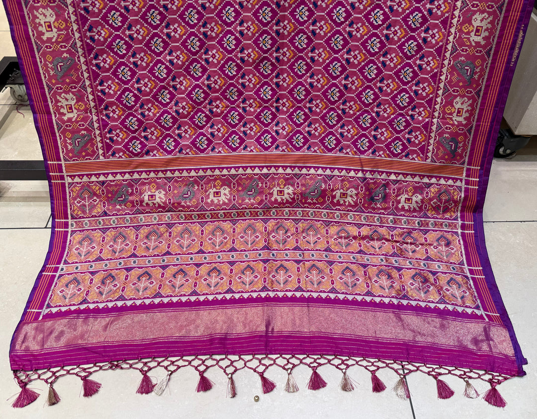 Royal Navratna Bhat with Popat Patola Saree – Chowkdi Layout Inspired Double Ikat Weaving