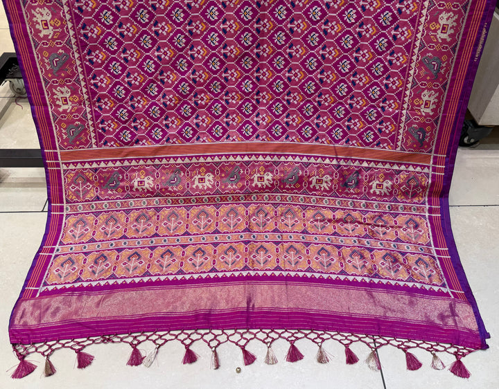 Royal Navratna Bhat with Popat Patola Saree – Chowkdi Layout Inspired Double Ikat Weaving