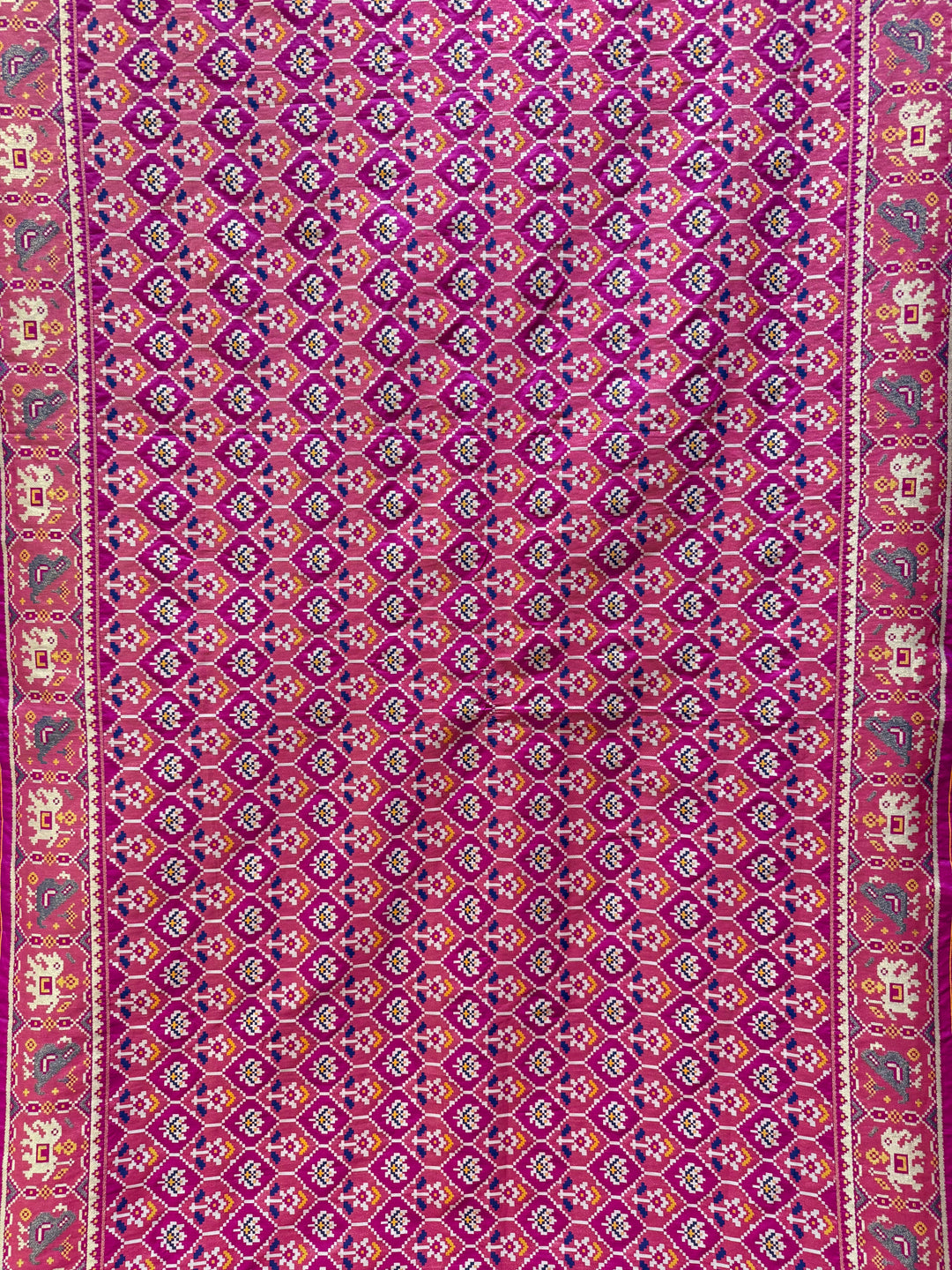 Royal Navratna Bhat with Popat Patola Saree – Chowkdi Layout Inspired Double Ikat Weaving