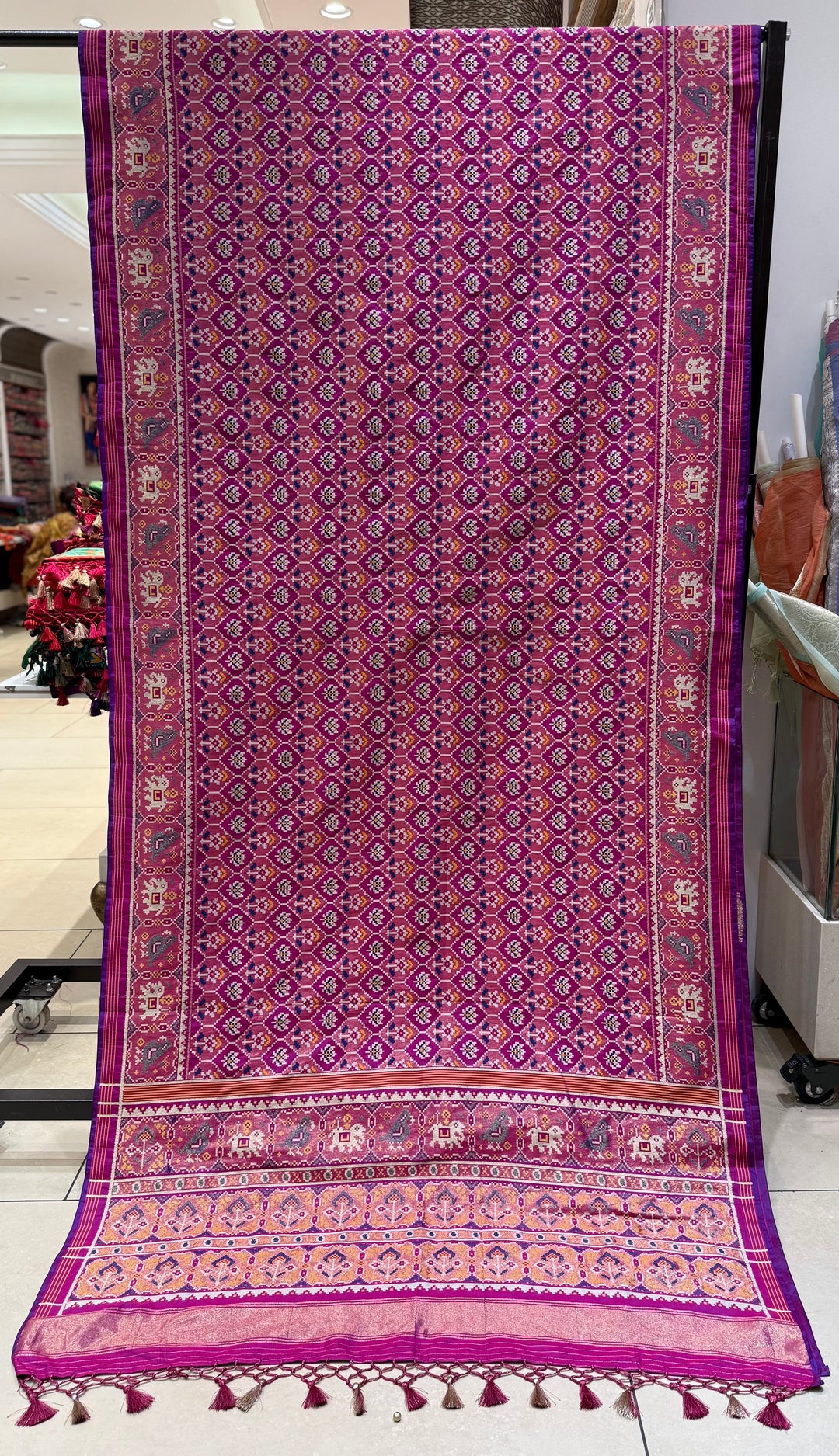 Royal Navratna Bhat with Popat Patola Saree – Chowkdi Layout Inspired Double Ikat Weaving