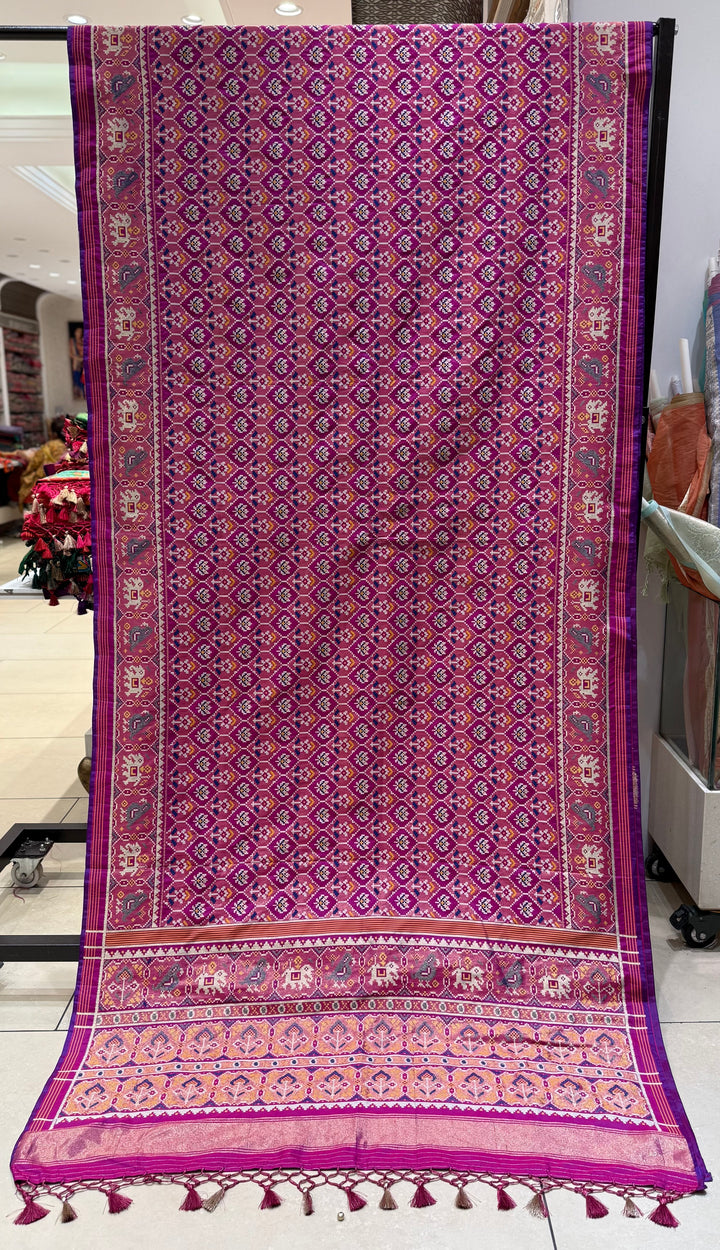 Royal Navratna Bhat with Popat Patola Saree – Chowkdi Layout Inspired Double Ikat Weaving