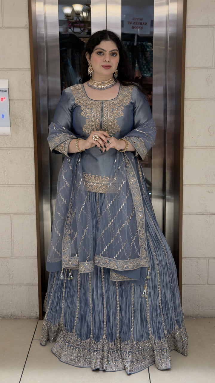 Designer Embroidered Sharara Set with Organza Dupatta Premium Wedding & Festive Wear