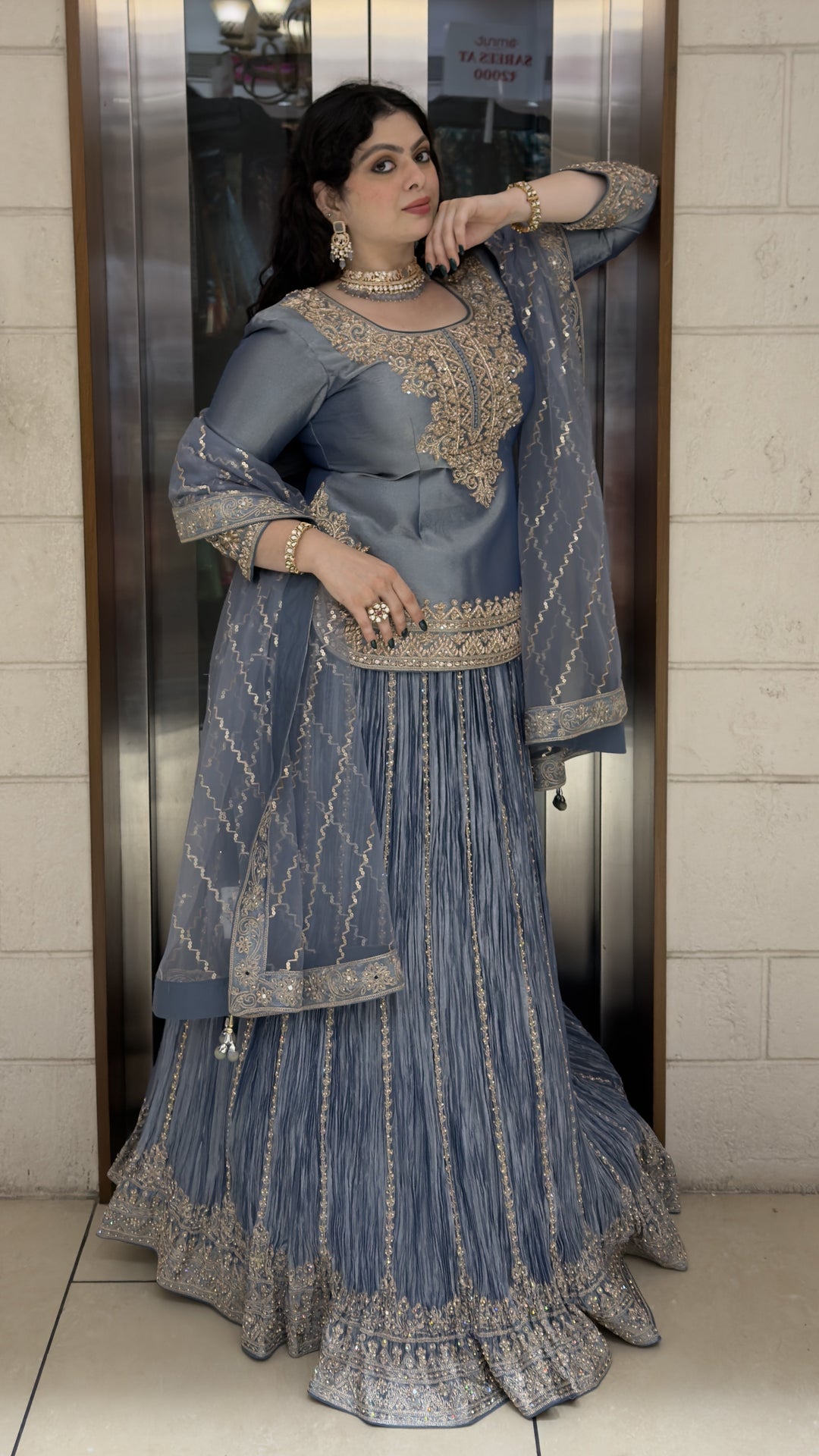 Designer Embroidered Sharara Set with Organza Dupatta Premium Wedding & Festive Wear