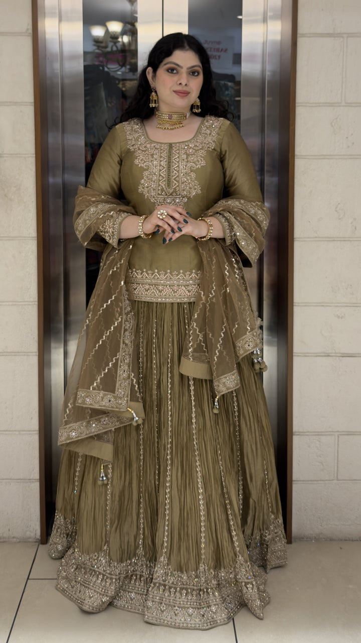 Designer Embroidered Sharara Set with Organza Dupatta Premium Wedding & Festive Wear
