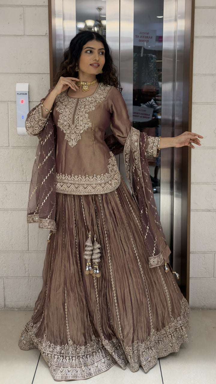 Designer Embroidered Sharara Set with Organza Dupatta Premium Wedding & Festive Wear